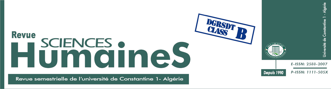 Revue des Sciences Humaines 2025