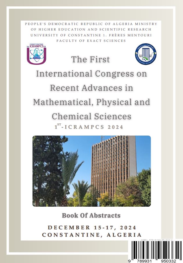                     View Vol. 1 No. 1 (2024): Book of Abstracts - 1st ICRAMPCS 2024
                
